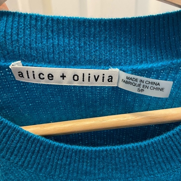 Alice and Olivia caprice cashmere crewneck sweater - Picture 3 of 7